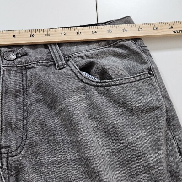 Marc Ecko Jeans Men 34 Gray Straight Leg Pockets Cotton Hippie Grunge Streetwear - Picture 5 of 16